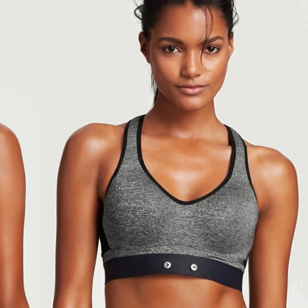VSX Sport Incredible Bra with Heart Monitor Attachment Port Gray Size 34B